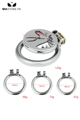 SMT5265 - Khóa dương vật mặt phẳng bằng inox không gỉ dài 45mm