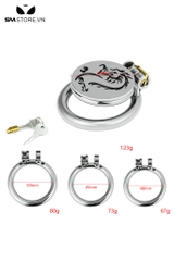 SMT5267 - Khóa dương vật inox mặt dẹt thiết kế hình con rồng dài 45mm