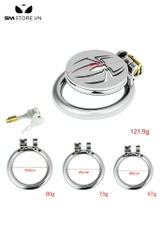 SMT5269 - Khóa dương vật inox mặt phẳng họa tiết con nhện có 3 size