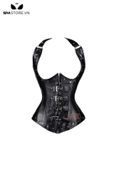 SMT5279 - Áo corset nịt bụng steampunk leather corset mix thắt lưng