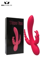 SMT5286 - Máy rung tai thỏ 3 đầu có 12 chế độ mix anal bead dài 21cm