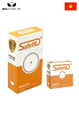 SMT5288 - Bao cao su safefit smooth mỏng nhẹ thiết kế eo thắt giúp ôm khít