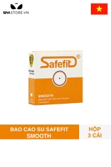 SMT5288 - Bao cao su safefit smooth mỏng nhẹ thiết kế eo thắt giúp ôm khít