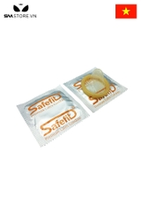 SMT5288 - Bao cao su safefit smooth mỏng nhẹ thiết kế eo thắt giúp ôm khít