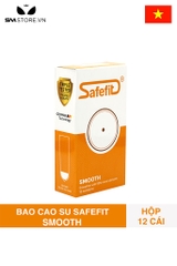 SMT5288 - Bao cao su safefit smooth mỏng nhẹ thiết kế eo thắt giúp ôm khít