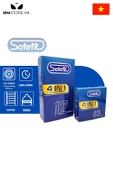 SMT5291 - Bao cao su Safefit 4in1 siêu mỏng gân gai nổi li ti