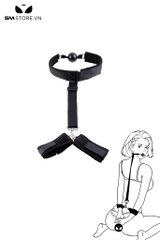 SMT633 - Ball gag thiết kế nối liền còng tay giúp cố định tư thế
