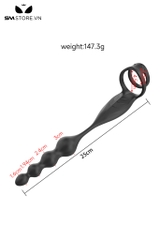 SMT813 - Vòng rung dương vật mix anal beads 4 tầng có 9 tần số