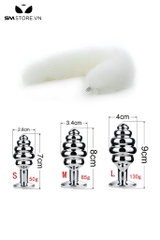 SMT045 - Đuôi cáo cosplay 1 màu với phích xoắn ốc inox có 3 size