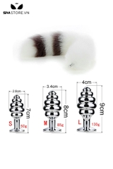 SMT048 - butt plug cosplay đuôi cáo 5 khúc phích cắm hậu môn xoắn ốc