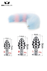 SMT048 - butt plug cosplay đuôi cáo 5 khúc phích cắm hậu môn xoắn ốc