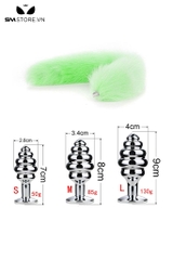 SMT045 - Đuôi cáo cosplay 1 màu với phích xoắn ốc inox có 3 size