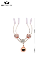 SMT2615 - Kẹp âm vật mix kèm chuông có nấc điều chỉnh dài 6.5cm