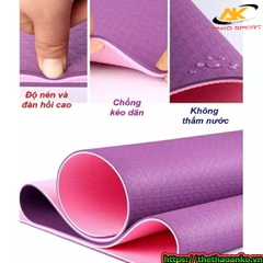 Thảm Tập Yoga TPE 2 Lớp Dày 8mm