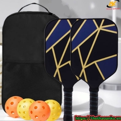 Bộ 2 Vợt Pickleball Leatou Cao Cấp kèm túi đựng chống sốc và 4 Quả Bóng - vợt tốt cho người mới chơi