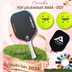 Combo vợt pickleball ama sport 001-2026 - 16mm