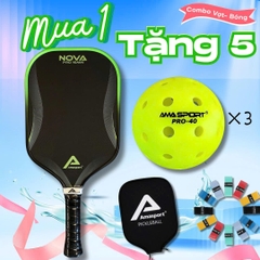 Combo vợt pickleball AMA SPORT NOVA PRO - 16mm
