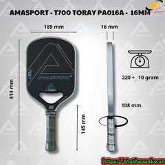 Vợt pickleball T700 toray pao16a-16mm