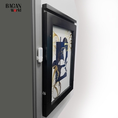 Bàn ăn gấp gọn Cao cấp khuôn tranh Bagan CC21 Hàng Sơn trắng/ đen/ nâu