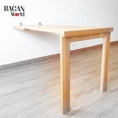 Bàn ăn gấp gọn Cao cấp khuôn tranh Bagan MIN338 Hàng phủ melamine màu sồi
