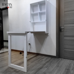 Bàn ăn gấp gọn treo tường khung kệ ngăn hộp Bagan TH01