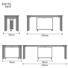 Bàn ăn xếp gấp cho gia đình có thể thu vào cỡ nhỏ, sang trọng hiện đại Bagan MRA2