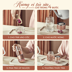 Bình Pha Trà Thuỷ Tinh Lõi Lọc 2 Lớp Chịu Nhiệt 420ML