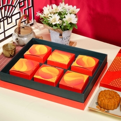 Bộ Hộp Bánh Trung Thu Đỏ Lân