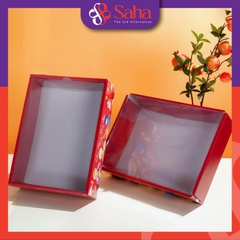 Khay Giấy Nắp Mica Đựng Trái Cây, Hoa Quả Trưng Bày, Làm Quà Tặng - HB12