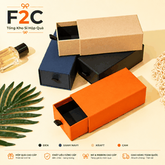 Hộp Đựng Trang Sức Dáng Dài , Quà Tặng Nắp Kéo Có 4 Màu Nhiều Size