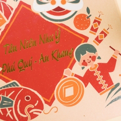 Hộp Quà Tết Đựng Quà Cao Cấp Size 35x37x11cm - Retro