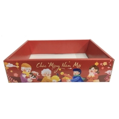 Khay Giấy Nắp Mica Đựng Trái Cây, Hoa Quả Trưng Bày, Làm Quà Tặng - HB12