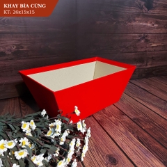 Khay Giấy Nắp Mica Đựng Trái Cây, Hoa Quả Trưng Bày, Làm Quà Tặng - HB12