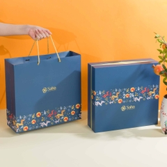 Hộp Quà Tết Kèm Túi Đựng Quà Cao Cấp Size 35x37x11cm - HQT-05