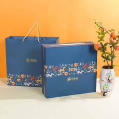 Hộp Quà Tết Kèm Túi Đựng Quà Cao Cấp Size 35x37x11cm - HQT-05