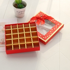 Hộp giấy đựng Chocolate (Socola) hình vuông 9, 12, 16, 25 ngăn nhiều màu