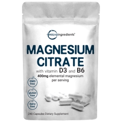 Magnesium Citrate with Vitamin D3 & B6, 240 capsules