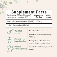 Quercetin Dihydrate Powder, 100g