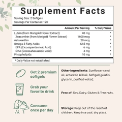 Lutein & Zeaxanthin Softgels, 240 count