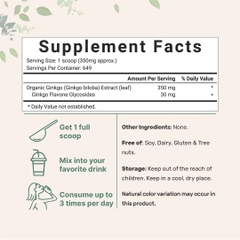 Organic Ginkgo Biloba Powder