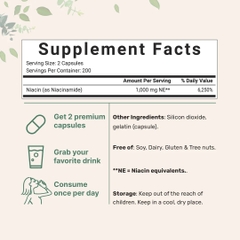 Vitamin B3 Niacinamide, 400 Capsules
