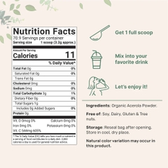 Organic Acerola Cherry Powder, 8oz
