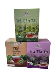 TRÀ TÚI LỌC THẢO MỘC  (Cần Tây, Cà gai leo rau má, Tía Tô)