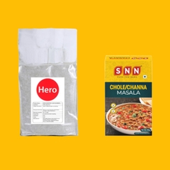 Set nguyên liệu gia vị Chana Masala Bánh Roti chuẩn vị Ấn Độ (3-5 phần)