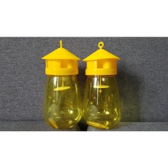 Lồng bẫy ruồi vàng 1L hũ bắt côn trùng kèm thuốc dẫn dụ hàng chính hãng