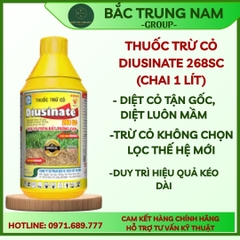 Thuốc Trừ Cỏ DIUSINATE 268 SC, Thuốc trừ cỏ không chọn lọc, diệt cỏ dại kết hợp diệt mầm, tác động tiếp xúc và lưu dẫn
