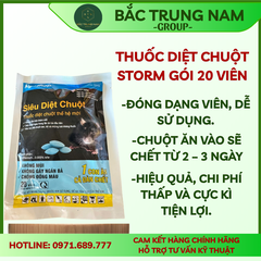 Thuốc diệt chuột Storm gói 20 viên