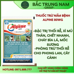Thuốc trừ nấm bệnh Alpine 80WG gói 100g, trị thối rễ, xì mủ, sương mai cho phong lan và cây cảnh