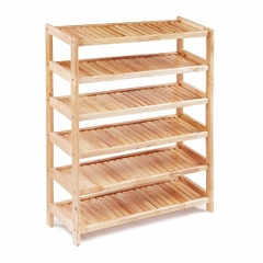 Kệ giày 6 tầng gỗ thông tự nhiên rộng 50cm