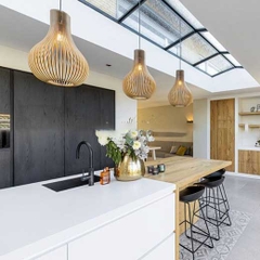 Đèn gỗ trang trí thả trần Plywood nhập khẩu